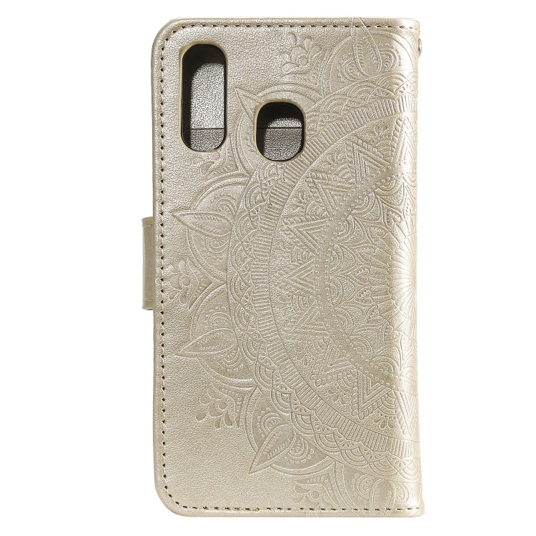 For Samsung Galaxy A20e Totem Flower Embossed Horizontal Flip TPU + PU Leather Case with Holder & Card Slots & Wallet