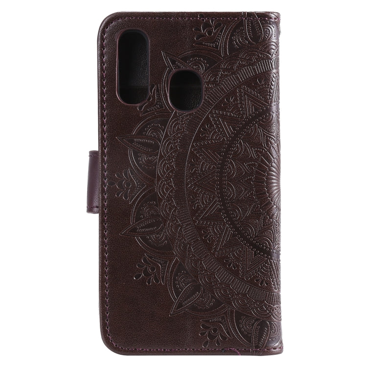 For Samsung Galaxy A20e Totem Flower Embossed Horizontal Flip TPU + PU Leather Case with Holder & Card Slots & Wallet