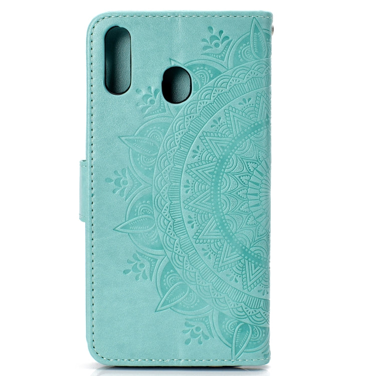 For Samsung Galaxy A40 Totem Flower Embossed Horizontal Flip TPU + PU Leather Case with Holder & Card Slots & Wallet