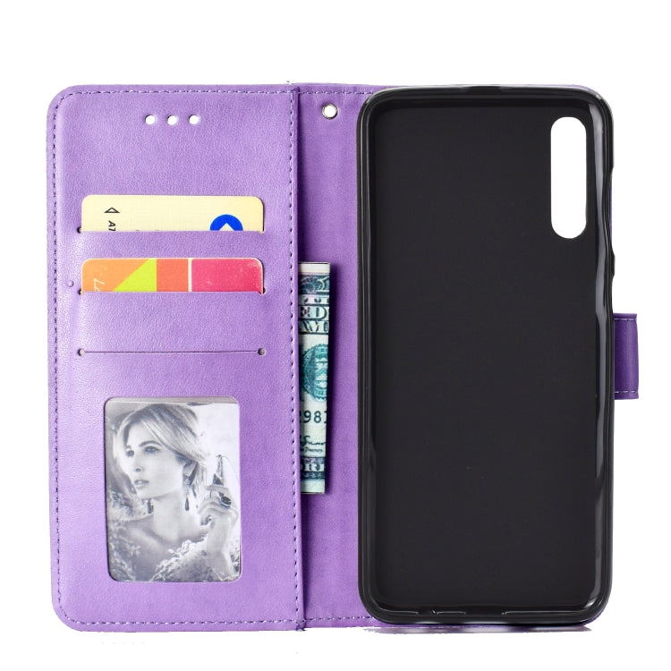 For Samsung Galaxy A50 Totem Flower Embossed Horizontal Flip TPU + PU Leather Case with Holder & Card Slots & Wallet