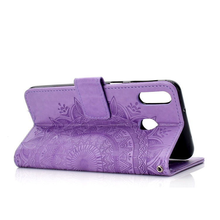 For Samsung Galaxy A60 Totem Flower Embossed Horizontal Flip TPU + PU Leather Case with Holder & Card Slots & Wallet