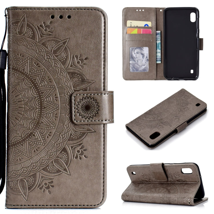 For Samsung Galaxy M10 Totem Flower Embossed Horizontal Flip TPU + PU Leather Case with Holder & Card Slots & Wallet