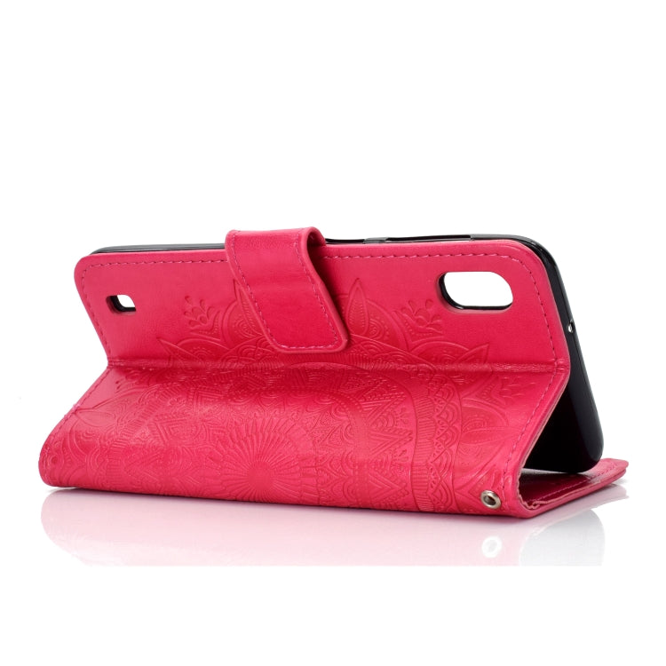 For Samsung Galaxy M10 Totem Flower Embossed Horizontal Flip TPU + PU Leather Case with Holder & Card Slots & Wallet