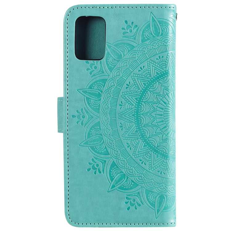 For Samsung Galaxy A12 Totem Flower Embossed Horizontal Flip TPU + PU Leather Case with Holder & Card Slots & Wallet