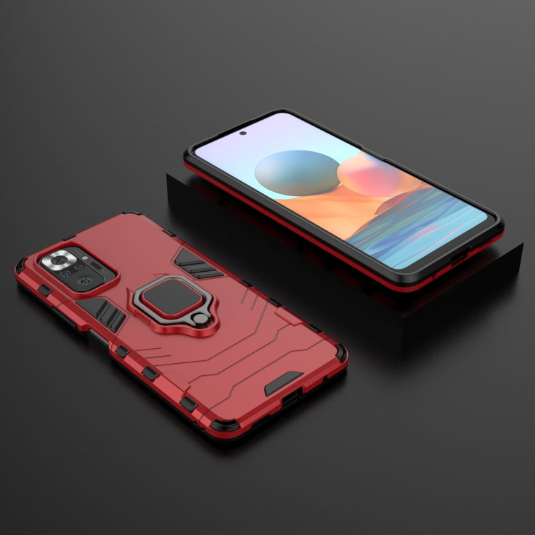 For Xiaomi Redmi Note 10 Pro PC + TPU Shockproof Protective Case with Magnetic Ring Holder