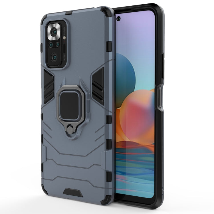 For Xiaomi Redmi Note 10 Pro PC + TPU Shockproof Protective Case with Magnetic Ring Holder