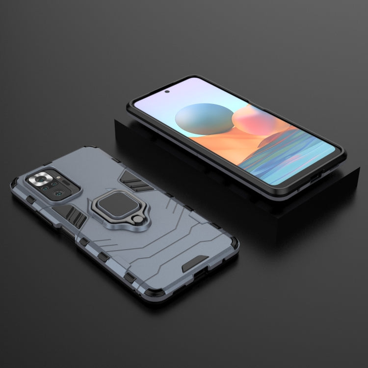 For Xiaomi Redmi Note 10 Pro PC + TPU Shockproof Protective Case with Magnetic Ring Holder