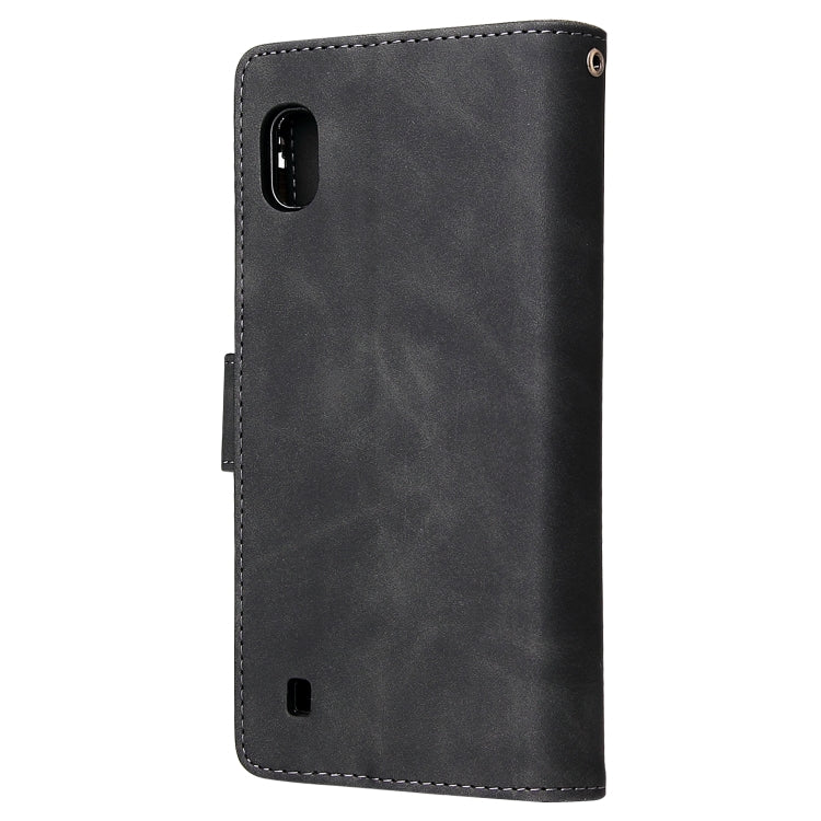 For Galaxy A10 Multifunctional Retro Frosted Horizontal Flip Leather Case with Card Slot & Holder & Zipper Wallet & Photo Frame & Lanyard