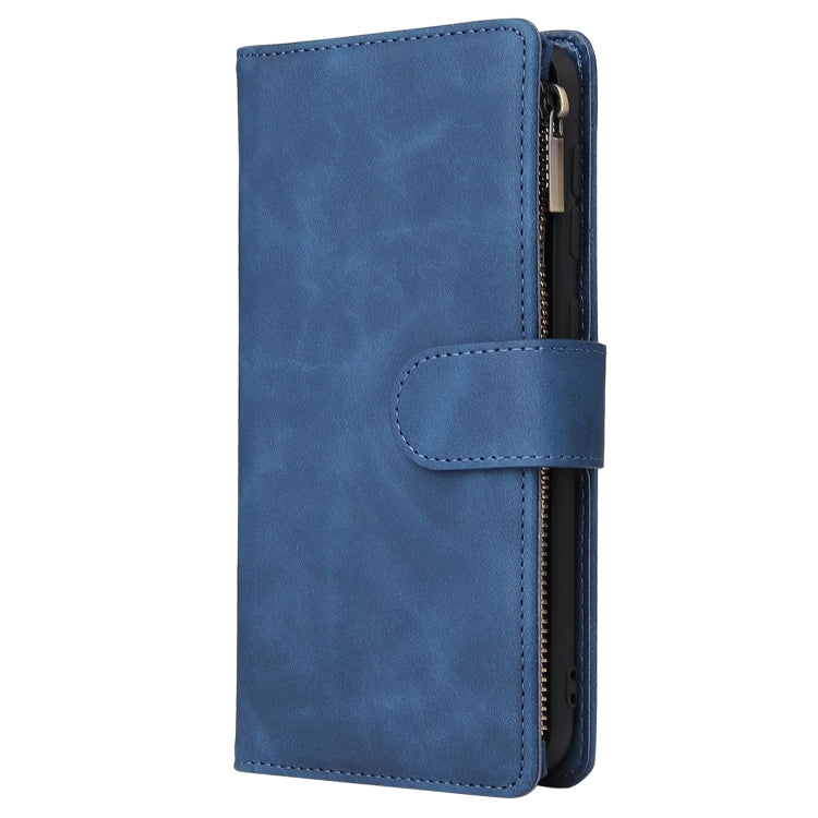 For Galaxy A10 Multifunctional Retro Frosted Horizontal Flip Leather Case with Card Slot & Holder & Zipper Wallet & Photo Frame & Lanyard