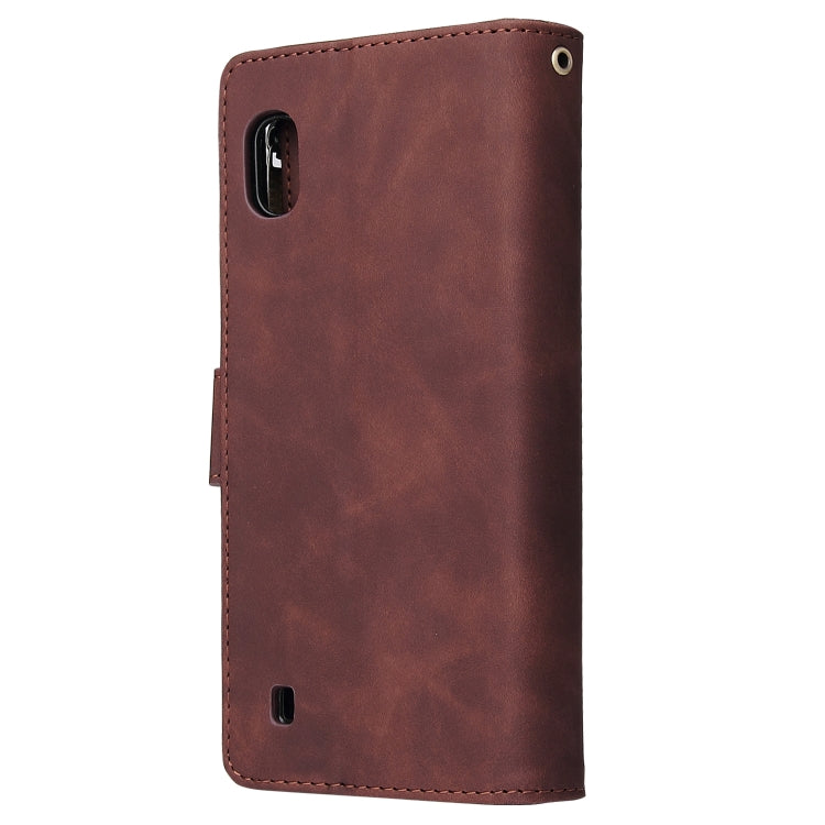 For Galaxy A10 Multifunctional Retro Frosted Horizontal Flip Leather Case with Card Slot & Holder & Zipper Wallet & Photo Frame & Lanyard