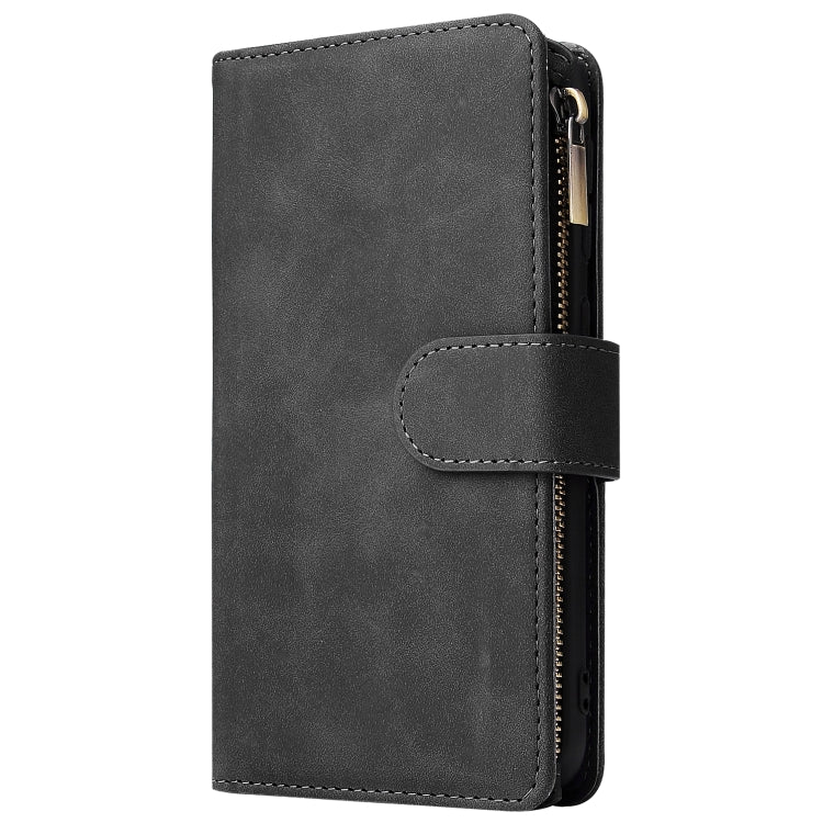 For Galaxy A20e Multifunctional Retro Frosted Horizontal Flip Leather Case with Card Slot & Holder & Zipper Wallet & Photo Frame & Lanyard
