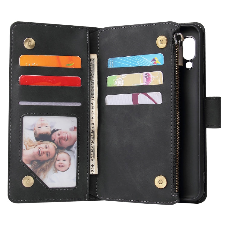 For Galaxy A20e Multifunctional Retro Frosted Horizontal Flip Leather Case with Card Slot & Holder & Zipper Wallet & Photo Frame & Lanyard