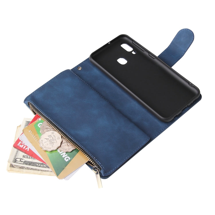 For Galaxy A20e Multifunctional Retro Frosted Horizontal Flip Leather Case with Card Slot & Holder & Zipper Wallet & Photo Frame & Lanyard