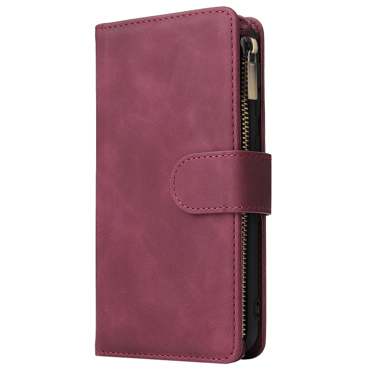 For Galaxy A20e Multifunctional Retro Frosted Horizontal Flip Leather Case with Card Slot & Holder & Zipper Wallet & Photo Frame & Lanyard