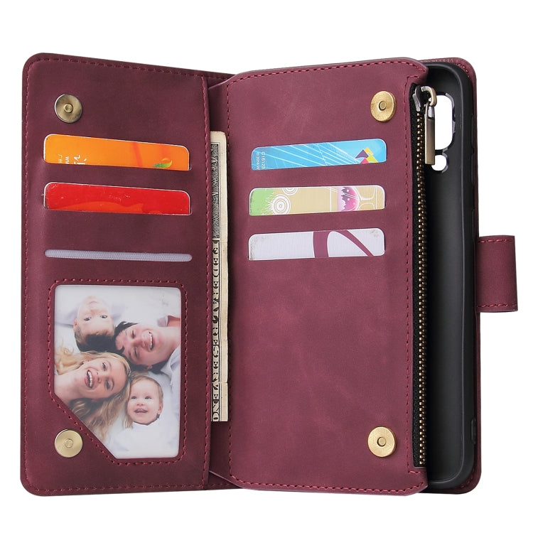 For Galaxy A20e Multifunctional Retro Frosted Horizontal Flip Leather Case with Card Slot & Holder & Zipper Wallet & Photo Frame & Lanyard