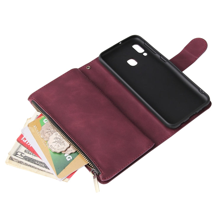 For Galaxy A20e Multifunctional Retro Frosted Horizontal Flip Leather Case with Card Slot & Holder & Zipper Wallet & Photo Frame & Lanyard
