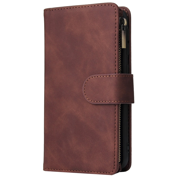 For Galaxy A20e Multifunctional Retro Frosted Horizontal Flip Leather Case with Card Slot & Holder & Zipper Wallet & Photo Frame & Lanyard