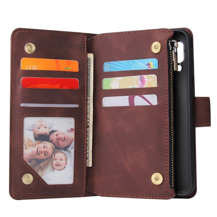 For Galaxy A20e Multifunctional Retro Frosted Horizontal Flip Leather Case with Card Slot & Holder & Zipper Wallet & Photo Frame & Lanyard