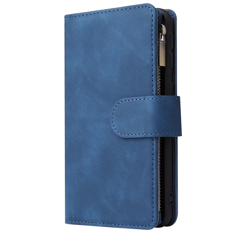 For Galaxy A40 Multifunctional Retro Frosted Horizontal Flip Leather Case with Card Slot & Holder & Zipper Wallet & Photo Frame & Lanyard