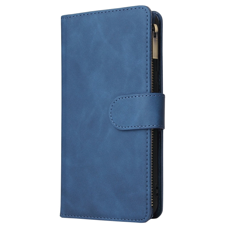 For Galaxy A50 Multifunctional Retro Frosted Horizontal Flip Leather Case with Card Slot & Holder & Zipper Wallet & Photo Frame & Lanyard