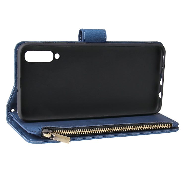 For Galaxy A50 Multifunctional Retro Frosted Horizontal Flip Leather Case with Card Slot & Holder & Zipper Wallet & Photo Frame & Lanyard