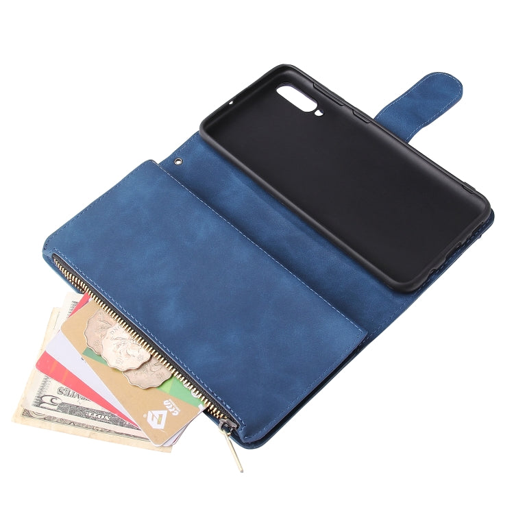For Galaxy A50 Multifunctional Retro Frosted Horizontal Flip Leather Case with Card Slot & Holder & Zipper Wallet & Photo Frame & Lanyard