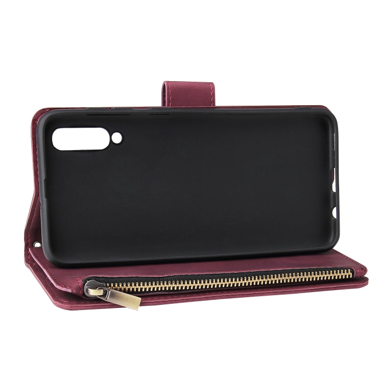 For Galaxy A50 Multifunctional Retro Frosted Horizontal Flip Leather Case with Card Slot & Holder & Zipper Wallet & Photo Frame & Lanyard