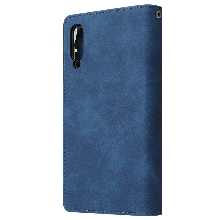 For Galaxy A70 Multifunctional Retro Frosted Horizontal Flip Leather Case with Card Slot & Holder & Zipper Wallet & Photo Frame & Lanyard