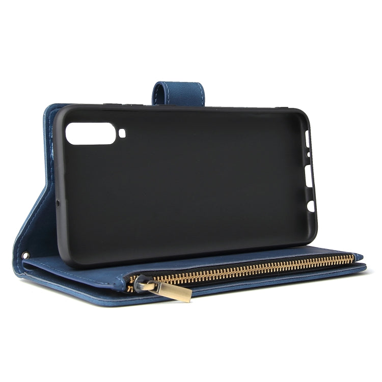 For Galaxy A70 Multifunctional Retro Frosted Horizontal Flip Leather Case with Card Slot & Holder & Zipper Wallet & Photo Frame & Lanyard