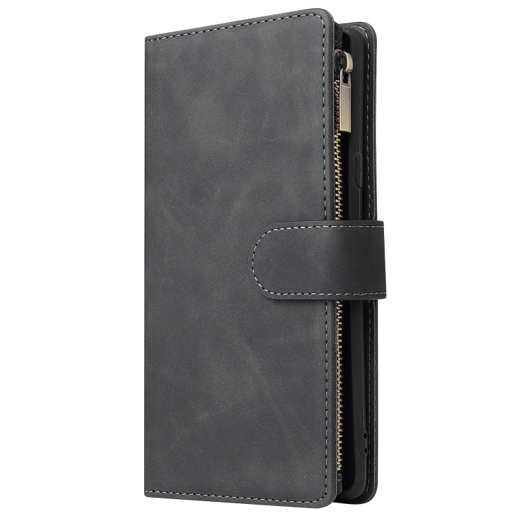 For Galaxy Note 9 Multifunctional Retro Frosted Horizontal Flip Leather Case with Card Slot & Holder & Zipper Wallet & Photo Frame & Lanyard