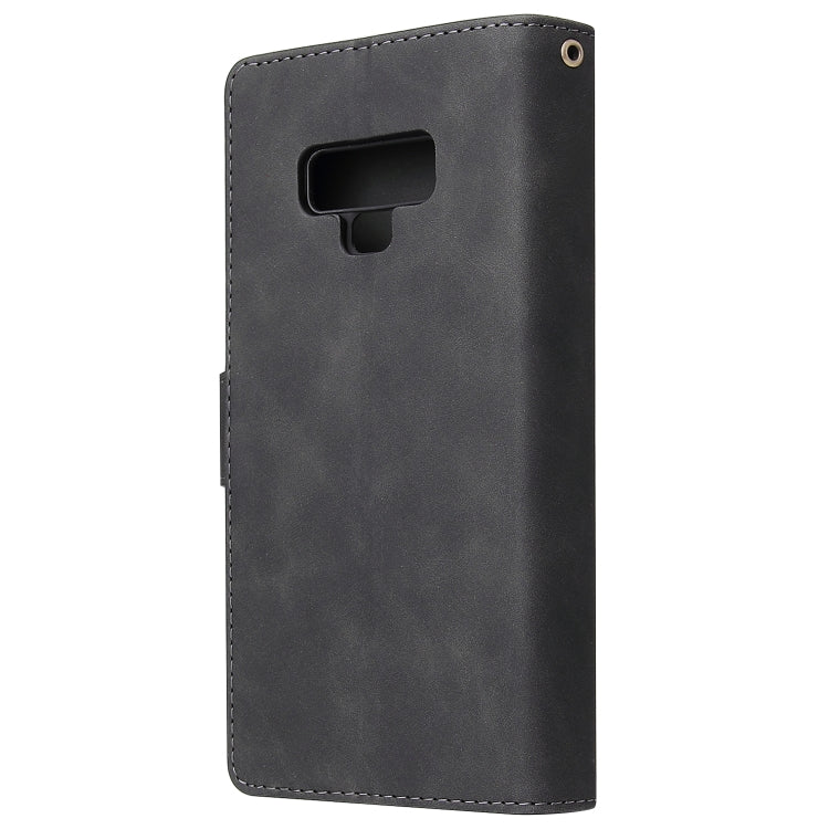 For Galaxy Note 9 Multifunctional Retro Frosted Horizontal Flip Leather Case with Card Slot & Holder & Zipper Wallet & Photo Frame & Lanyard