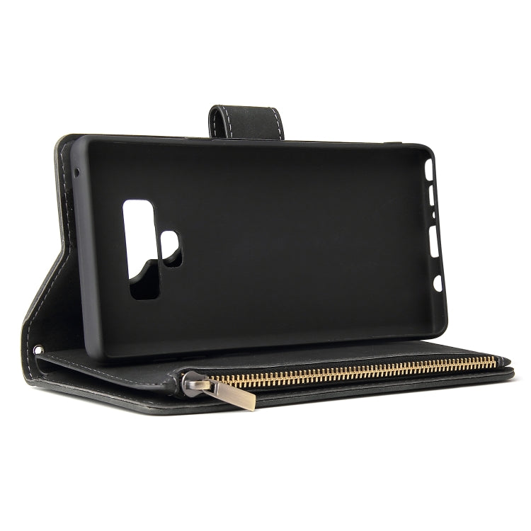 For Galaxy Note 9 Multifunctional Retro Frosted Horizontal Flip Leather Case with Card Slot & Holder & Zipper Wallet & Photo Frame & Lanyard