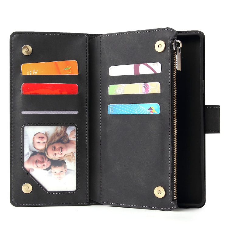 For Galaxy Note 9 Multifunctional Retro Frosted Horizontal Flip Leather Case with Card Slot & Holder & Zipper Wallet & Photo Frame & Lanyard