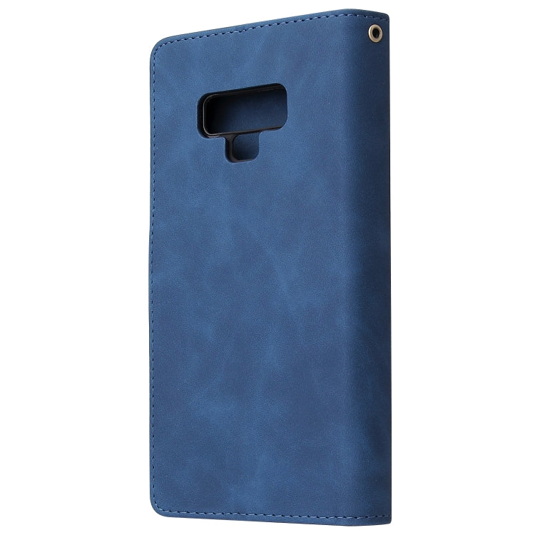 For Galaxy Note 9 Multifunctional Retro Frosted Horizontal Flip Leather Case with Card Slot & Holder & Zipper Wallet & Photo Frame & Lanyard