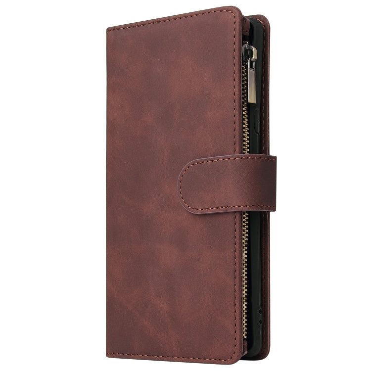 For Galaxy Note 9 Multifunctional Retro Frosted Horizontal Flip Leather Case with Card Slot & Holder & Zipper Wallet & Photo Frame & Lanyard
