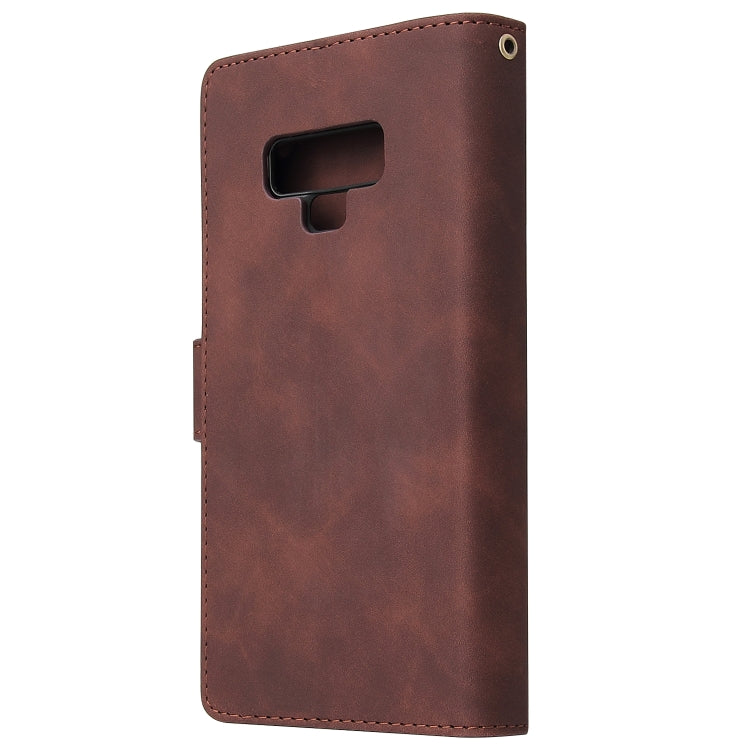 For Galaxy Note 9 Multifunctional Retro Frosted Horizontal Flip Leather Case with Card Slot & Holder & Zipper Wallet & Photo Frame & Lanyard