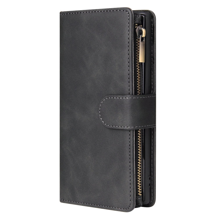 For Galaxy Note 10 Multifunctional Retro Frosted Horizontal Flip Leather Case with Card Slot & Holder & Zipper Wallet & Photo Frame & Lanyard