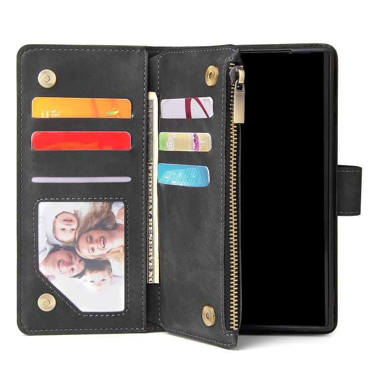 For Galaxy Note 10 Multifunctional Retro Frosted Horizontal Flip Leather Case with Card Slot & Holder & Zipper Wallet & Photo Frame & Lanyard