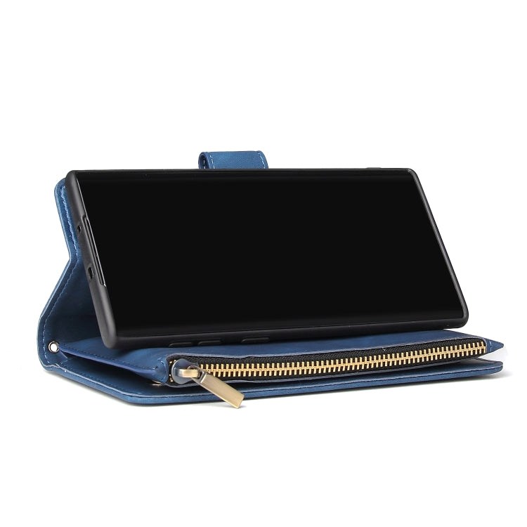 For Galaxy Note 10 Multifunctional Retro Frosted Horizontal Flip Leather Case with Card Slot & Holder & Zipper Wallet & Photo Frame & Lanyard