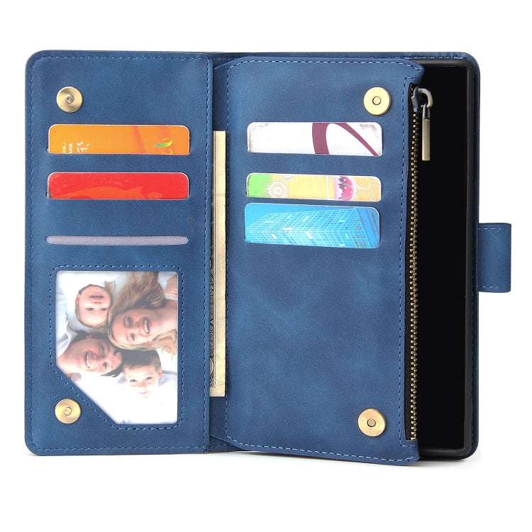 For Galaxy Note 10 Multifunctional Retro Frosted Horizontal Flip Leather Case with Card Slot & Holder & Zipper Wallet & Photo Frame & Lanyard