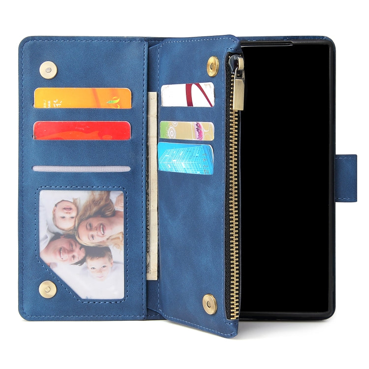 For Galaxy Note 10 Multifunctional Retro Frosted Horizontal Flip Leather Case with Card Slot & Holder & Zipper Wallet & Photo Frame & Lanyard