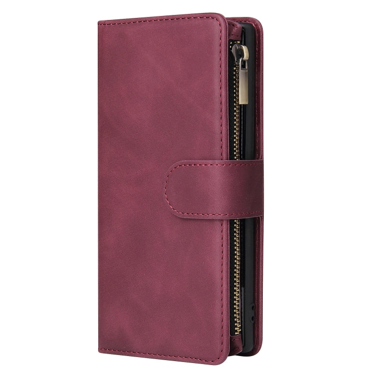 For Galaxy Note 10 Multifunctional Retro Frosted Horizontal Flip Leather Case with Card Slot & Holder & Zipper Wallet & Photo Frame & Lanyard