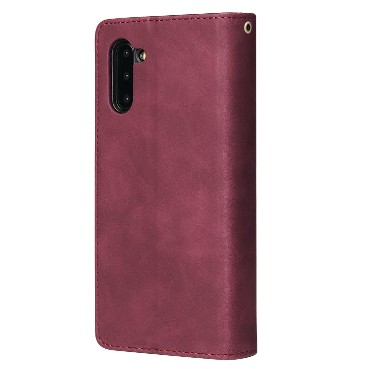 For Galaxy Note 10 Multifunctional Retro Frosted Horizontal Flip Leather Case with Card Slot & Holder & Zipper Wallet & Photo Frame & Lanyard