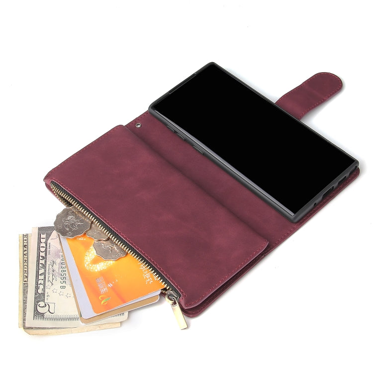 For Galaxy Note 10 Multifunctional Retro Frosted Horizontal Flip Leather Case with Card Slot & Holder & Zipper Wallet & Photo Frame & Lanyard
