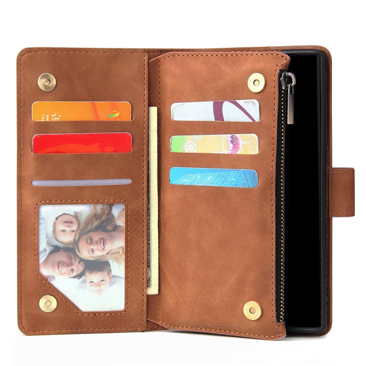 For Galaxy Note 10 Multifunctional Retro Frosted Horizontal Flip Leather Case with Card Slot & Holder & Zipper Wallet & Photo Frame & Lanyard