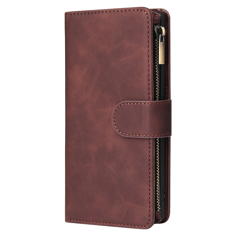 For Galaxy Note 10 Multifunctional Retro Frosted Horizontal Flip Leather Case with Card Slot & Holder & Zipper Wallet & Photo Frame & Lanyard