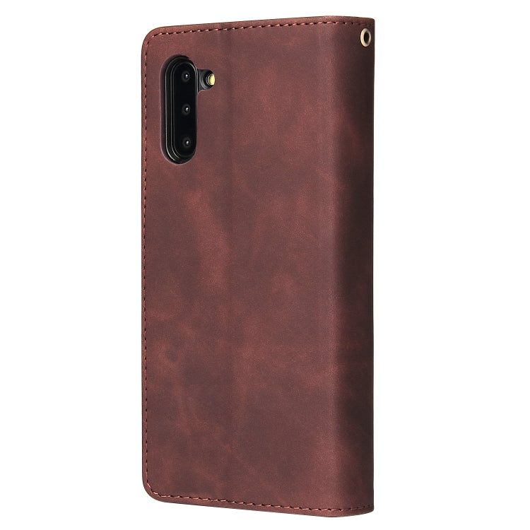 For Galaxy Note 10 Multifunctional Retro Frosted Horizontal Flip Leather Case with Card Slot & Holder & Zipper Wallet & Photo Frame & Lanyard