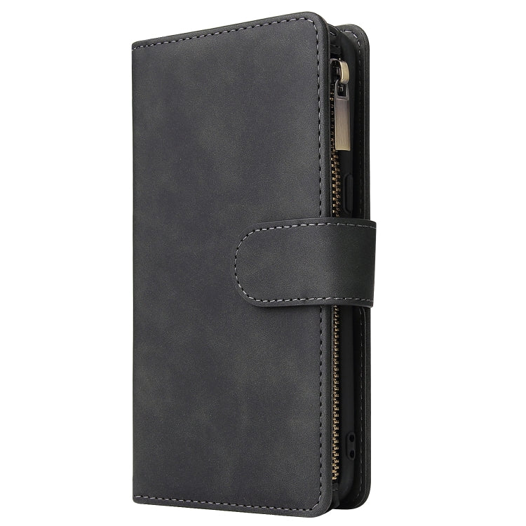 For Galaxy S8+ Multifunctional Retro Frosted Horizontal Flip Leather Case with Card Slot & Holder & Zipper Wallet & Photo Frame & Lanyard