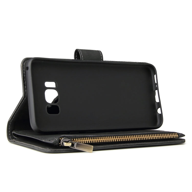For Galaxy S8+ Multifunctional Retro Frosted Horizontal Flip Leather Case with Card Slot & Holder & Zipper Wallet & Photo Frame & Lanyard