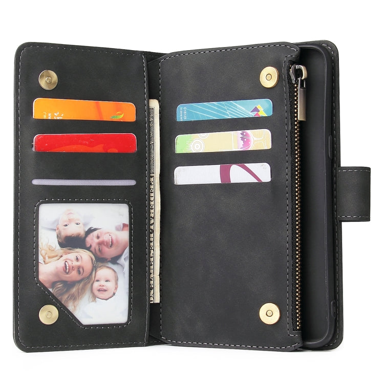 For Galaxy S8+ Multifunctional Retro Frosted Horizontal Flip Leather Case with Card Slot & Holder & Zipper Wallet & Photo Frame & Lanyard